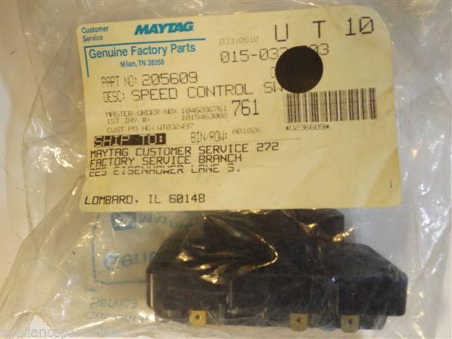 Maytag Washer 205609 Speed Control Switch NEW IN BOX Maytag Washer 205609 Speed Control Switch NEW IN BOX